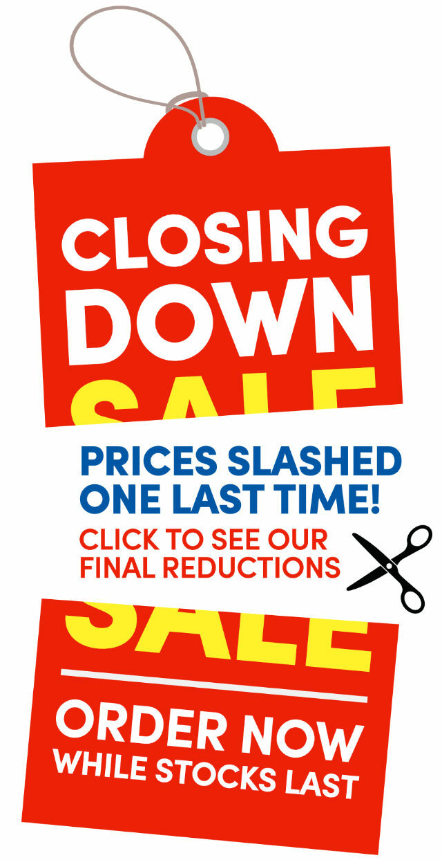 Closing down sale slashed desktop