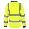 Yellow Long Sleeve Hi Vis T-Shirt EN20471 photo