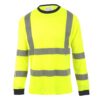 Yellow Long Sleeve Hi Vis T-Shirt EN20471 photo