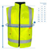 Yellow Hi Vis Reversible Fleece lined Body Warmer EN20471 photo
