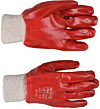 Red PVC Knit Wrist Work Gloves photo