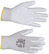 White PU Palm Work Gloves photo