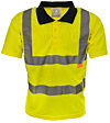 Solid Yellow Hi Vis Polo Shirt EN20471 photo