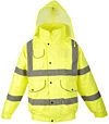 Yellow Mesh Hi Vis Bomber Jacket EN20471 photo