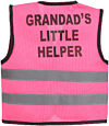 “Grandad’s Little Helper” Fuchsia Pink Infant Hi Vis Vest photo