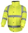 Yellow Hi Vis Padded Bomber Jacket EN20471 photo