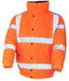 Orange Hi Vis Padded Bomber Jacket EN20471 & RIS-3279-TOM photo