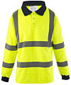Yellow Sleeved Polo Shirt: NOT Personal Protective Equipment. Fabric, Flame Retardant. Fabric, Antistatic photo