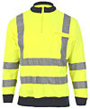 Hi Vis Yellow Sweatshirt with Black Trim EN20471 photo