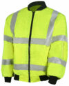 Yellow Hi Vis Padded Standard Bomber Jacket EN20471 photo