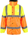 Superior Yellow & Orange Hi Vis Padded Parka EN20471 photo