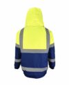 Yellow & Navy Hi Vis Padded Bomber Jacket photo