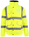 Yellow Superior Hi Vis Padded Bomber Jacket EN20471 photo