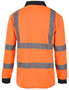 Orange Hi Vis Long Sleeve Polo Shirt EN20471 photo