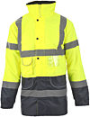Superior Navy & Yellow Hi Vis Padded Parka photo
