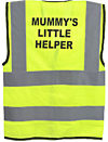 “Mummy’s Little Helper” Yellow Childrens Hi Vis Vest EN20471 photo