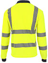 Yellow Hi Vis Long Sleeve Polo Shirt EN20471 photo