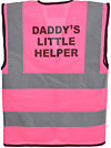 “Daddy’s Little Helper” Fuchsia Pink Childrens Hi Vis Vest photo