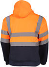 Orange & Navy No Zip Hi Vis Hoodie photo