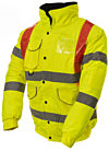 Reflexite / Oralite Red Brace Hi Vis Padded Bomber Jacket photo