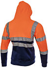 Orange & Navy Full Zip Hi Vis Hoodie photo