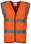 Orange Vest: NOT Personal Protective Equipment. Fabric, Flame Retardant. Fabric, Antistatic photo