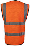 Orange Vest: NOT Personal Protective Equipment. Fabric, Flame Retardant. Fabric, Antistatic photo