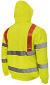 Reflexite / Oralite Red Brace Hi Vis Padded Bomber Jacket photo
