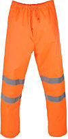 Orange Breathable Waterproof Trousers EN20471 photo