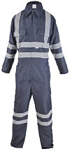 Navy  Overall: NOT Personal Protective Equipment. Fabric, Flame Retardant. Fabric, Antistatic photo