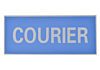 Heat-Applied COURIER Reflective Badge Back photo