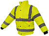 Yellow Kids Hi Vis Padded Bomber Jacket EN20471 photo