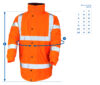 Orange Hi Vis Padded Parka EN20471 & RIS-3279-TOM photo