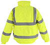 Yellow Hi Vis Padded Bomber Jacket: Fabric, Flame Retardant & Antistatic photo