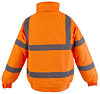 Orange Hi Vis Padded Bomber Jacket: Fabric, Flame Retardant & Antistatic photo