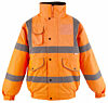 Orange Hi Vis Padded Bomber Jacket: Fabric, Flame Retardant & Antistatic photo
