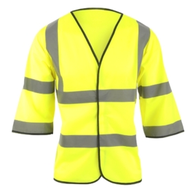 A photo of Yellow Hi Vis 3/4 Sleeved Jacket EN20471