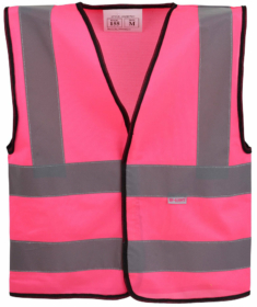 A photo of Fuchsia Pink Childrens Hi Vis Vest